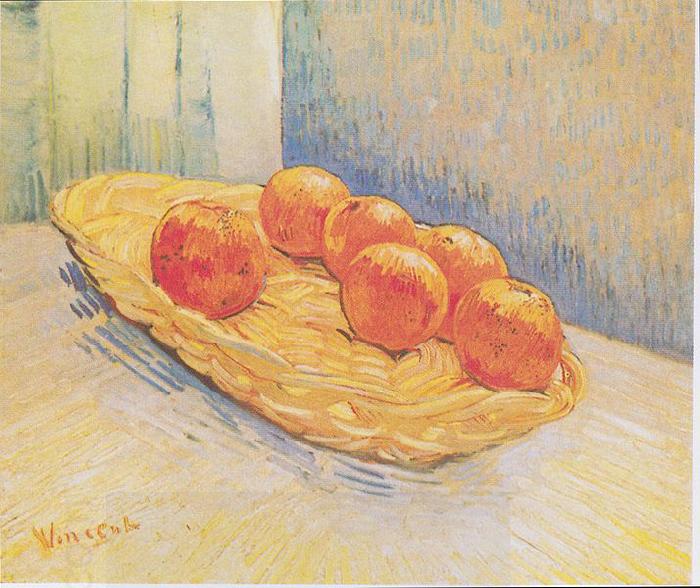 Vincent Van Gogh Still Life with Oranges Basket oil painting picture